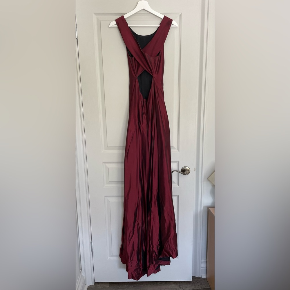 Donna Morgan Burgundy Maxi Dress - Picture 3 of 5